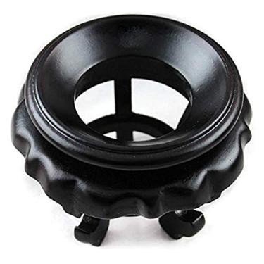 Imagem de Aoresac Suporte de Exibição de Ovo, Decorativo de Mesa Com 5 Pés Pequenos, Alta Estabilidade e Textura, para Ornamento de Casa ou Escritório (Preta)