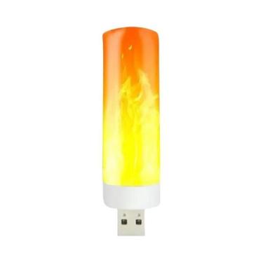 Imagem de Lâmpada LED USB Com Efeito De Chama Dinâmica, Lâmpada De Decoração Par