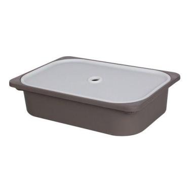 Imagem de Caixa Organizadora Huya 7,5 L - ORGANIZE, Cinza Mushroom