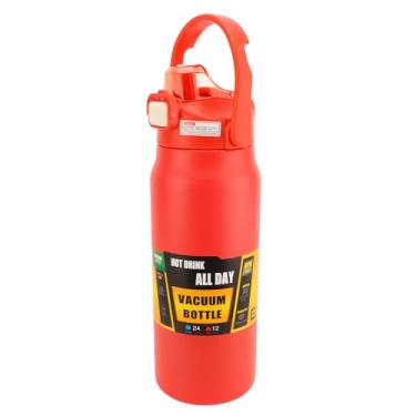 Imagem de Generic Garrafa de água de Aço Inoxidável 304 1500ml Garrafa de Vácuo de Boca Larga Isolada para Academia Fitness (Vermelho)