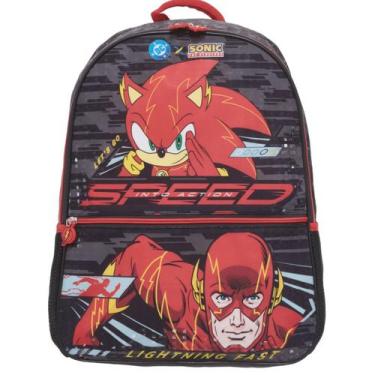 Imagem de Mochila Sonic Velocity Infantil Escolar 2026 Oficial Pacific
