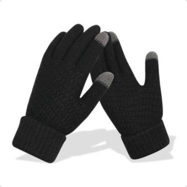 Imagem de Luva De Frio Inverno Lã Térmica Forrada Quentinha Touch Screen Tablet Notebook Adulto-Unissex
