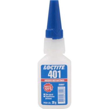 Imagem de Adesivo Instantâneo Cianoacrilato, Industrial, 401, 20 g, Loctite