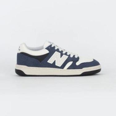 Imagem de Tênis New Balance 480 Marinho Bege Claro BB480HEH-Unissex