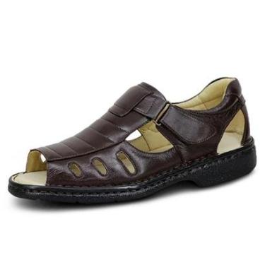 Imagem de Sandália Feminina Couro Anatômica Macia-Masculino