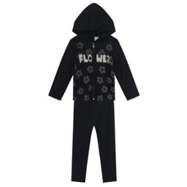 Imagem de Conjunto infantil menina de florzinha com glitter Brandili-Feminino