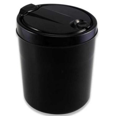Imagem de Lixeira Para Pia E Banheiro 3 Litros Preta Tampa Click - Viel, Preto