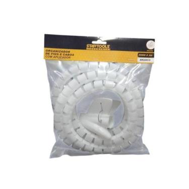 Imagem de Organizador De Fios E Cabos Com Aplicador 20Mmx2M - Branca - Startools