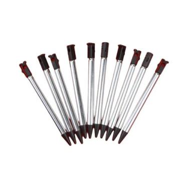 Imagem de 10 Canetas Stylus Telescópicas De Metal Para 2DS 3DS New 2DS LL XL 3DS
