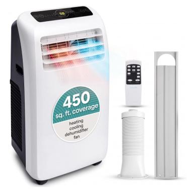 Imagem de Ar-condicionado Portátil SereneLife 10.000 BTU com Desumidificador Integrado e Aquecimento Branco