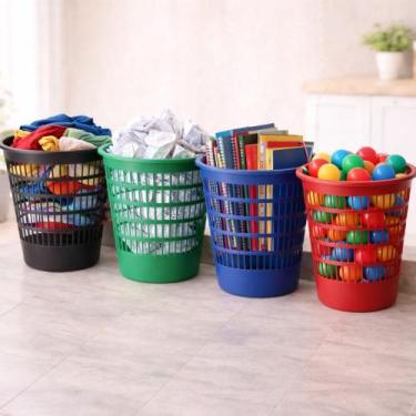 Imagem de Lixeira Cesto Telado para casa, cozinha e escritório - 10L -cores sort