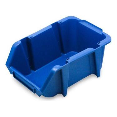 Imagem de Caixas Bin Organizadora Plástica Nº7 Azul Braslider - Brasilider