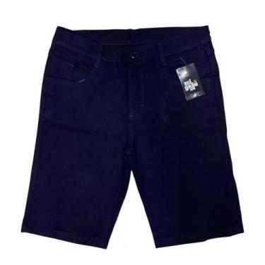 Imagem de Bermuda Jeans Premium Masculina - Mil Grau Jeans, Azul marinho, 48