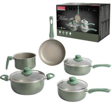Imagem de Jogo Panelas Indução Milan 5 Peças Fundo Triplo Cozinha