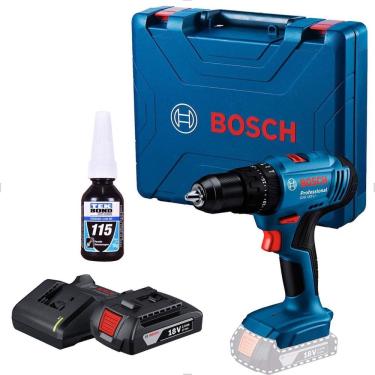 Imagem de Parafusadeira/Furadeira a Bateria 18v GSB183 Bosch + 1 Bateria + Trava Rosca