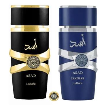 Imagem de Perfume arabe kit  lattafa asad + asad zanzibar 100ml parfum original