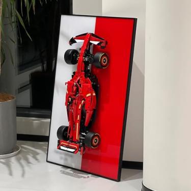 Imagem de iLuane Display Wallboard for LEGO Technic Ferrari SF-24 42207 Race Car Model Kit, Adult Collectibles Wall Mount, Home or Office Décor, Two-Tone (No Car Included)
