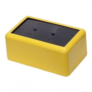 Imagem de Porta Guardanapo Deitado Plástico 14x16 para Papel TV em Polipropileno Superfície Polida para Mesa Amarelo Branco Preto