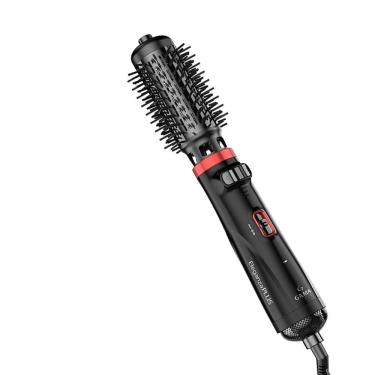 Imagem de Escova Rotativa Secadora Eleganza Plus 3 em 1 Modeladora Alisadora 1100W Tecnologia Iônica Preto com Vermelho Bivolt