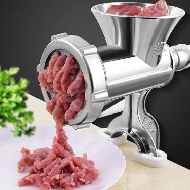 Imagem de Moedor de Carne Manual No.10 para Moer Alimentos e Embutidos em Ferro com Sistema de Fixação por Morsa para Cozinha