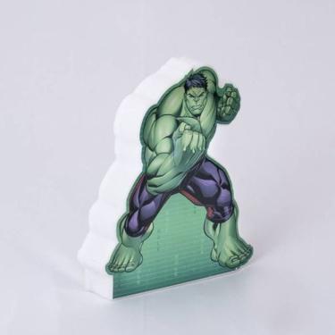 Imagem de Luminária LED Shape Incrível Hulk USB Marvel Tpc para Decoração com Luz Difusa Ideal para Quarto e Escritório Verde