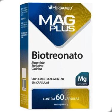 Imagem de Mag Plus Magnesio Biotreonato Mg 60 Capsulas Herbamed, Natural