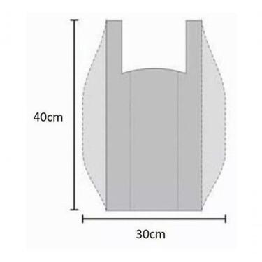 Imagem de Sacola Plástica Reciclada Kit 10 kg 35x45 para Uso Comercial Reforçada com Fundo Soldad...