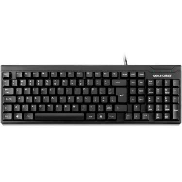 Imagem de Kit 10 Teclado USB Basico Slim Preto Multilaser TC193