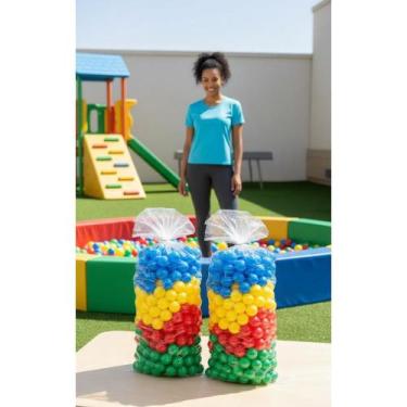 Imagem de 2x Bolinhas Piscina 76mm 100 Unid. Resistentes Não Amassam - Congratul