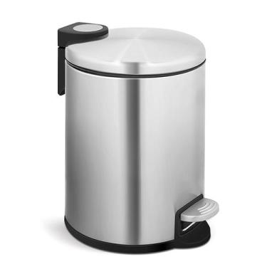 Imagem de Lixeira 3L com Pedal e Cesto Removível Cozinha Banheiro Xtuned, Cinza