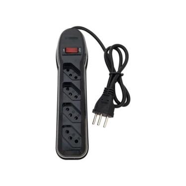 Imagem de Filtro De Linha Circuit Breaker 4 Tomadas Pp 3x0,75 1m Preto - MEGATRO