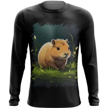 Imagem de Camiseta Manga Longa Capivara do Bem Animalzinho 19 - Kasubeck Store®,