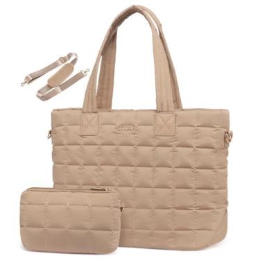 Imagem de Sacola LOVEVOOK Puffer para Laptop 15,6" - Marrom