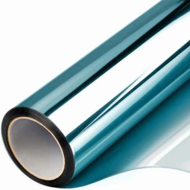 Imagem de Película Insufilme Empresarial UV Preto e Azul Espelhado Adesiva 5M - 