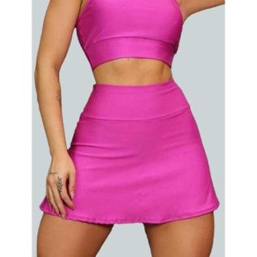 Imagem de Short Saia Academia Saia Beach Tennis Com Short Interno Donna Martins-Feminino