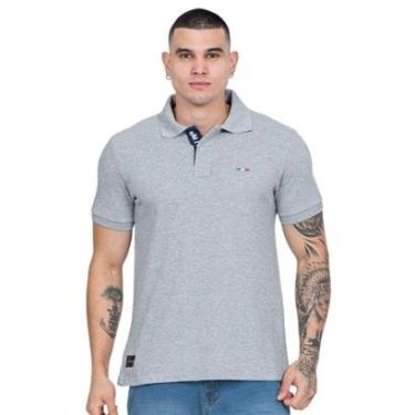 Imagem de Camisa Polo FMF Masculina Básica Piquet no Estilo Bordado Itália-Masculino