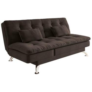 Imagem de Sofá-cama 3 Lugares Reclinável Linoforte Jade, Café, 3 lugares