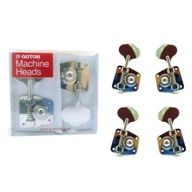 Imagem de Tarraxa baixo Gotoh 4 cordas GB2 2x2 Niquel L2+R2 Vintage