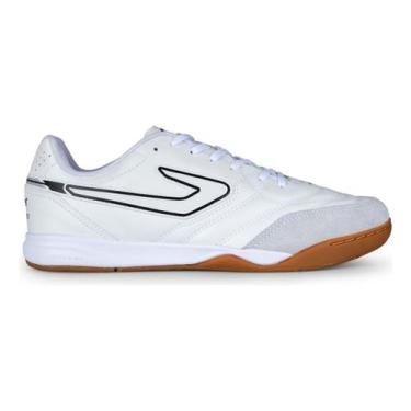 Imagem de Tenis Futsal Topper Maestro Club V 5 Indoor Profissional, Branco, Pret