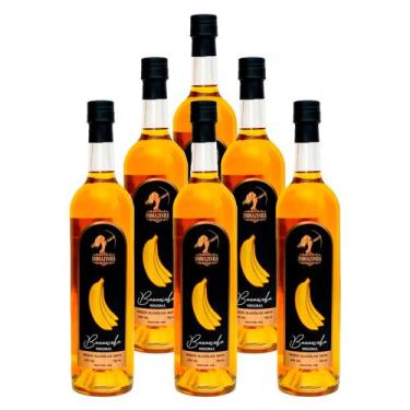 Imagem de Cachaça Mista de Banana Indiazinha 750ml 6 Unidades