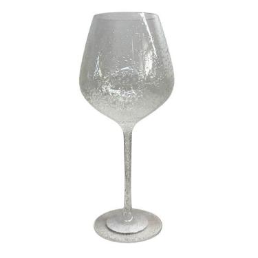 Imagem de Taça para Vinho Acrílico Bolhas Degradê Transparente 680ml - ENTRECASA