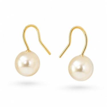 Imagem de Brinco Gancho de Pérola 12mm Banhado Ouro 18k Hipoalergênico - Couti