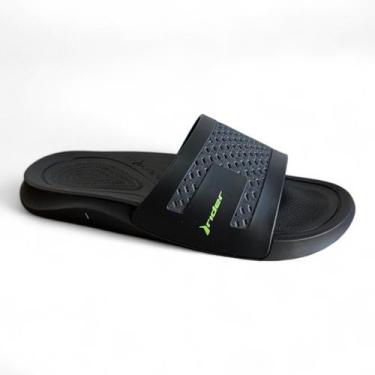 Imagem de Chinelo Slide Masculino Rider Smash V Confortável, preto/grafite/verde