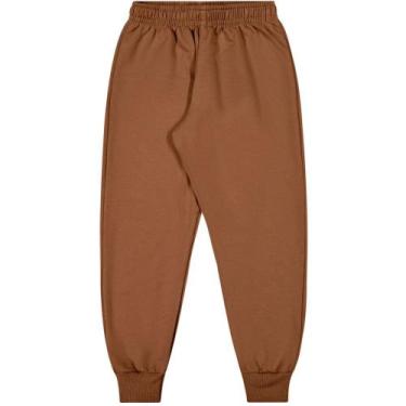 Imagem de Calça Infantil Menino Moletom Peluciado - Angerô, 6, Marrom