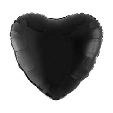 Imagem de Balão de Coração Metalizado - 18 Polegadas - Extra Festas, Preto