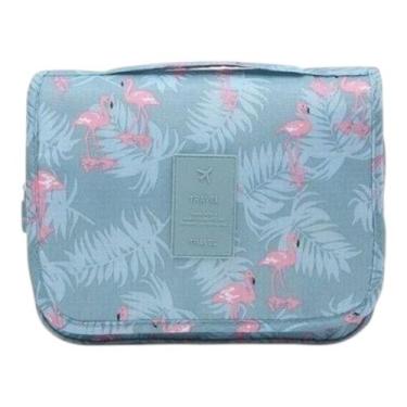 Imagem de Necessaire Em Nylon Organizadora Higiene Para Viagem Cor:flamingo - OU