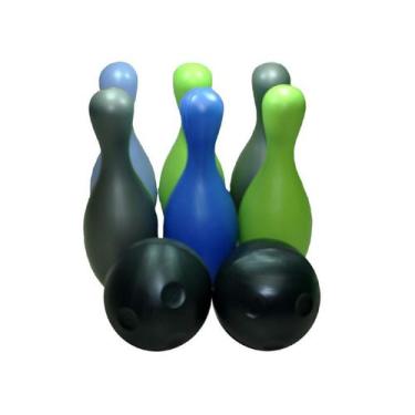 Imagem de Jogo Boliche Scalibu 6 Pinos Kit Completo - Ref 1236, UNICO, Cores sor