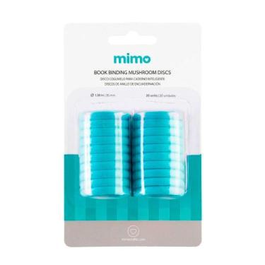 Imagem de Disco Cogumelo para Caderno Inteligente Azul Água Mimo - 35 mm - 20 Un
