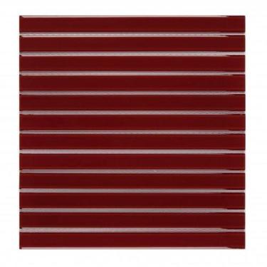 Imagem de Kit 1m² Pastilha de Vidro Lisa 30cm x 30cm Vermelho Glass Mosaic
