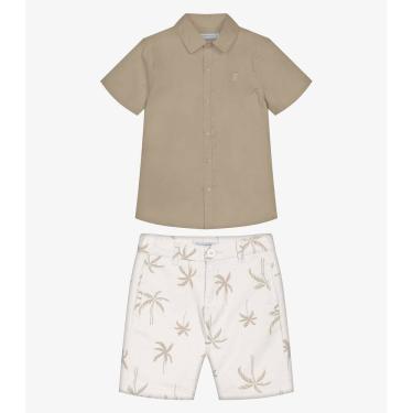Imagem de Conjunto Infantil Camisa Com Bermuda Trick Nick Marrom